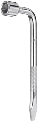 HARFINGTON Car Spare Tire Lug Wrench 21mm Carbon Steel l Type Slotted End by HARFINGTON