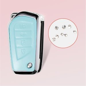 for Toyota Key Fob Cover with Keychain, 4 Buttons - Image 5