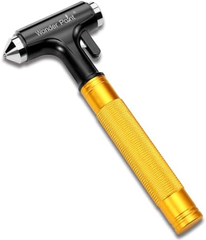 Premium Car Glass Breaker with Seat Belt Cutter by WONDERPOINT