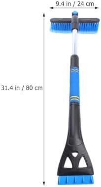 TEHAUX Snow Removal Brush Car Ice Scraper Telescopic Blue PVC PP Metal - Image 2