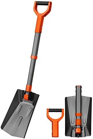AstroAI 38.4" Folding Extendable Snow Shovel, Aluminum Handle & Metal Blade by AstroAI