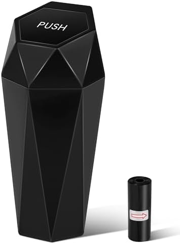 Car Trash Can with Lid, 15 Additional Trash Bags by SZEOF