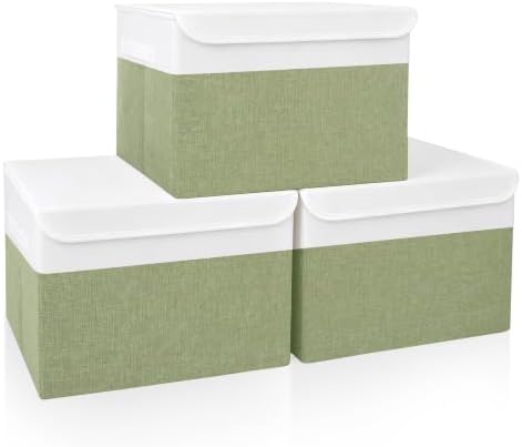 Large 17" 42 Quarts Collapsible Stackable Storage Bins by Bagnizer