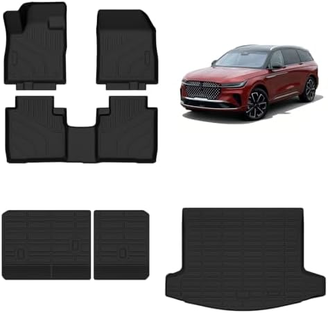 Full Set Mats Compatible with 2024-2026 Lincoln Nautilus, Floor Mats+Trunk by YEBOOCA