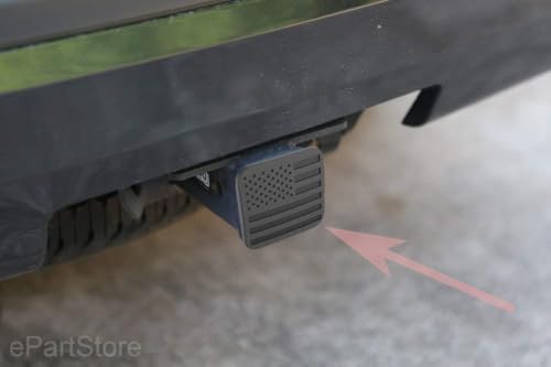 USA 2.5" American Black Flag Trailer Hitch Cover - Image 4