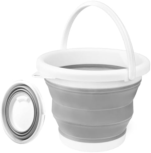 Collapsible Bucket with Handle 10L, Portable Mop Bucket by BIDFUL