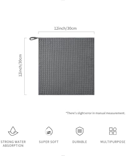 watchget 6 Pack Microfiber Espresso Barista Cleaning Towels, Dark Grey - Image 2