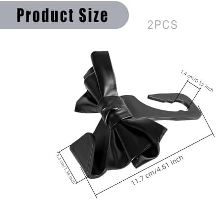 2 PCS Car Seat Headrest Hooks, Cute Bow Purse Hook Hanger - Image 2