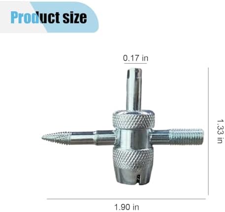 4PCS 4-Way Tire Valve Core Removal Tool 4-in-1 Universal Valve Wrench - Image 2