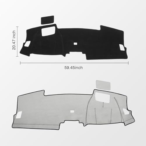 KUST Black Dash Cover for Honda CR-V CRV 2023-2025 2026 Polyester Dashboard - Image 2