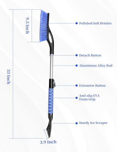 HEEYA Ice Scraper and Brush for Car, Snow Brush for Windshield - Image 6