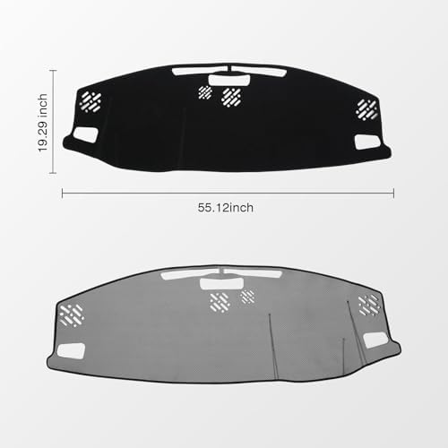 KUST Black Dash Cover for Jeep Grand Cherokee 4XE 2022-2025 2026 Non-Slip - Image 2