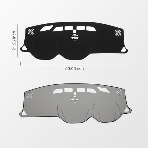 KUST Black Dash Cover for Chevy Chevrolet Traverse 2018-2023 Polyester - Image 2