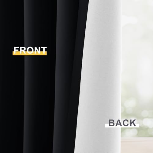 Yakamok Black 100% Blackout Curtains 63 Inches Long - Image 6