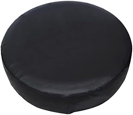 Black Spare Tire Cover, Waterproof PVC Leather - Image 2