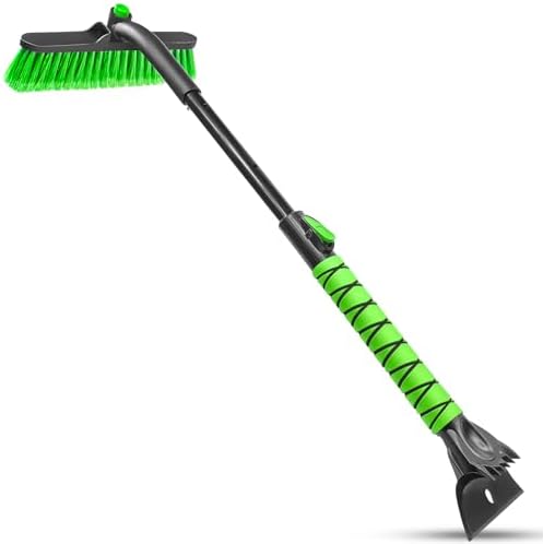 SEAAES Car Ice Scraper and Brush, Extendable Snow Brush by SEAAES
