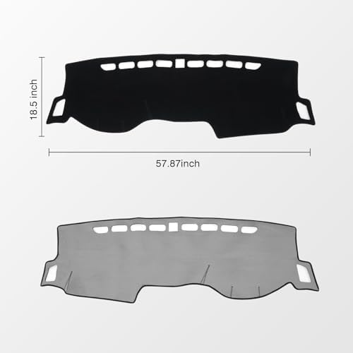 KUST Black Dash Cover for Kia Forte/K3 2019 2020 2021 2022 2023 2024 Polyester - Image 2