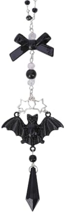 Black Crystal Car Rearview Mirror Charm by LuneClat
