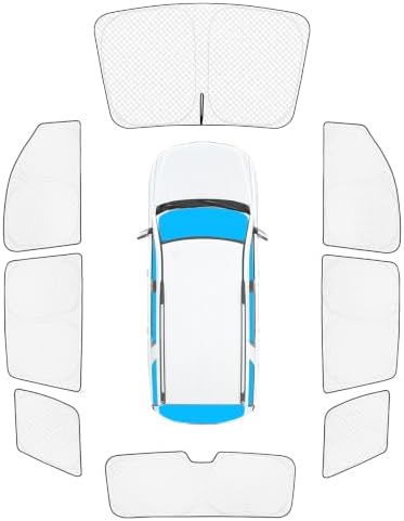 KMF 8pcs Sun Shades for Chevy Tahoe 2015-2020 Accessories, Chevrolet Full Car by KMF
