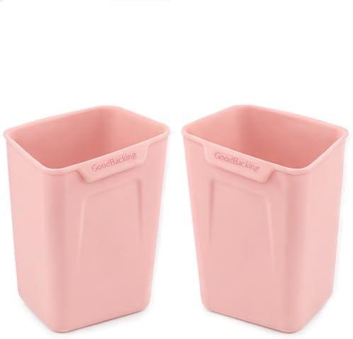 Pink Car Door Trash Can 2 Pack, Mini Silicone Auto Garbage Bin by ZYNYDEA