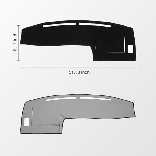 KUST Black Dash Cover for Toyota Tacoma 1998-2002 2003 2004 Left Hand Driving - Image 2