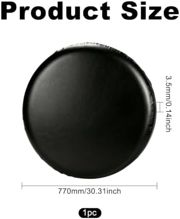 GLOBLELAND 27-30 inch Black Spare Tire Cover - Image 2