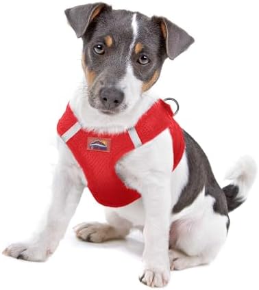 DOGGIE DESIGN American River Ultra Choke-Free Mesh Dog Harness Red by DoggieDesign