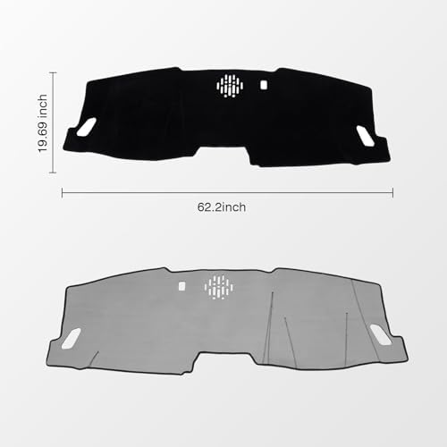 KUST Black Dash Cover for Honda Pilot 2023-2025 2026 Polyester Dashboard Cover - Image 2