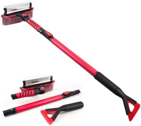 42" Car Snow Brush & Ice Scraper Red Snow Brush by DEAnderqueen