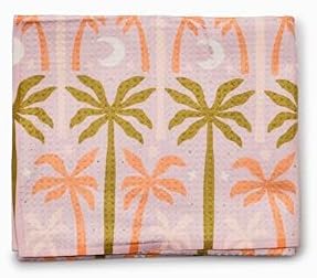 Flourish Wildflowers Microfiber Kitchen Towels | Pink and Green Palm Trees - Image 3