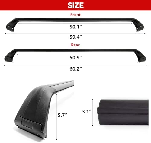 Grandroad Auto Roof Rack Cross Bars Fit - Image 6