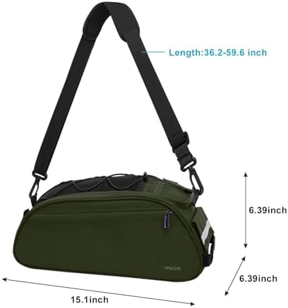 MOSISO Bike Rack Bag, Waterproof Bicycle Trunk Pannier Rear Seat Pouch - Image 6