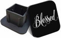 Swono 2x2 Tow Hitch Cover Gold Blessed Letter Funny Pattern Rubber Trailer by Swono