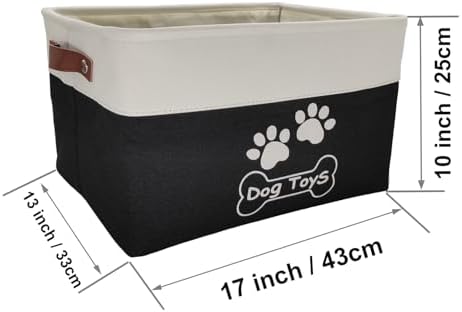 Large Dog Toy Basket Foldable Dog Toy Box Dog Toy Bin - Image 2