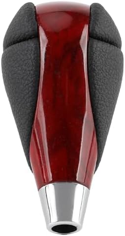 AUTOKAY Walnut Wood Leather Gear Shift Knob Fits - Image 2