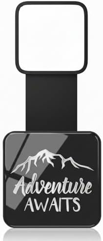 Adventure Awaits Hitch Cover for 2 Inch Receivers, Adventure Awaits Trailer by TOEASYTY