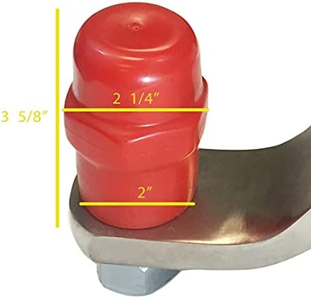Larin Red Rubber Trailer Hitch Ball Cover, Fit 1-7/8 or 2 Inch Trailer Balls - Image 3