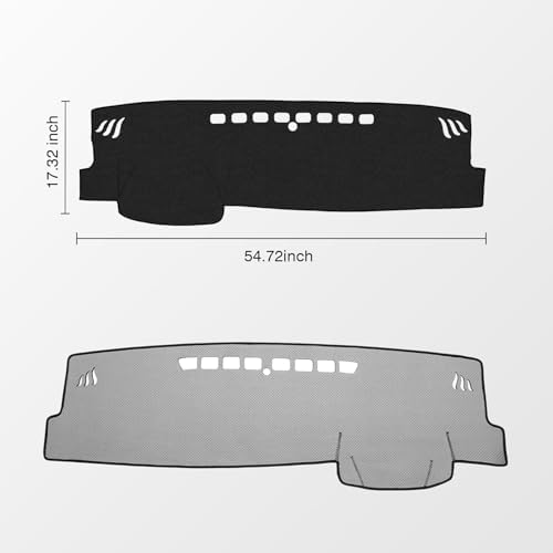 KUST Black Dash Cover for Toyota Camry 2018-2022 2023 2024 Polyester Dashboard - Image 2