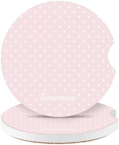 Cute Fashion Polka Dot Car Coasters 2 Pack by Watbro