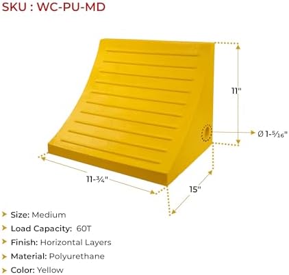 Mytee Products 2 Pack Polyurethane Medium Wheel Chock W/Mounting Holes - Image 6
