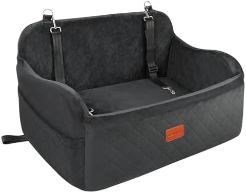 Lealchum Large Dog Car Seat, Memory Foam Cushion Car Seat by Lealchum