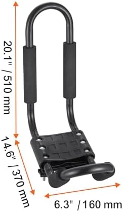 Kayak Roof Rack 2 Pairs J-Bar Soft Roof Rack Quick Folding Top Mount Tie Down - Image 2