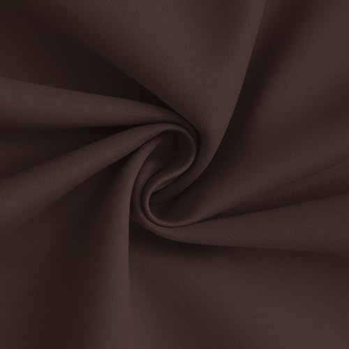Yakamok Brown 100% Blackout Curtain Panels 63 inches, 2 Panels - Image 3