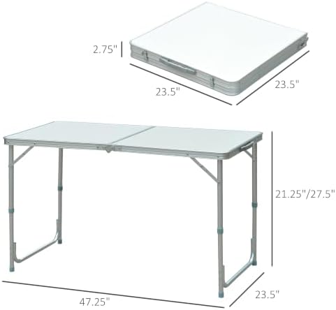 Outsunny 47" Folding Camping Table - Image 3