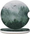 Forest Tree Car Coasters for Cup Holder Absorbent Ceramic Cup Coaster 2 Pack by Unknown