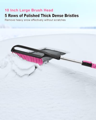 SEAAES 35.5 Inch Extendable Car Snow Brush, Windshield Snow Scraper - Image 4
