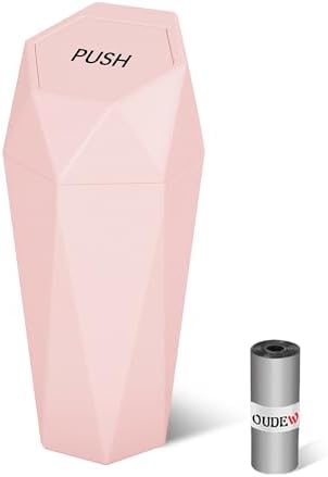 Car Trash Can with Lid, 15 Trash Bags, 1 Pack by OUDEW