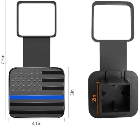 Osilly 2 Inch TPU American Flag Trailer Hitch Cover - Image 2