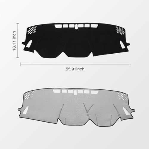 KUST Black Dash Cover for Subaru Crosstrek 2024 2025 2026 Non-Slip Dashboard - Image 2