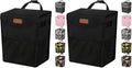 Pritent Car Trash Can with Lid, Cute Leakproof Car Trash Garbage Bag Hanging by Pritent